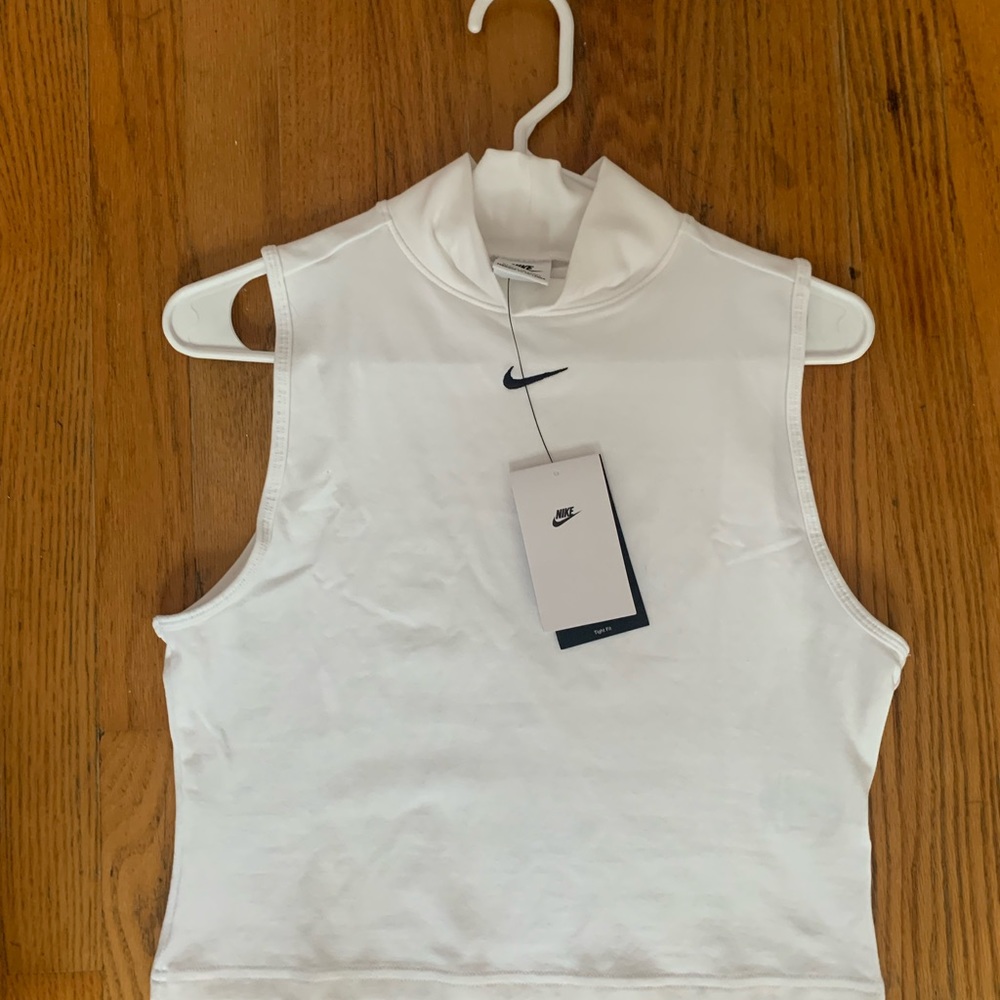 White Nike Crop Top